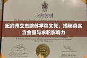 揭秘纽约州立杰纳苏学院文凭的求职力与真实价值